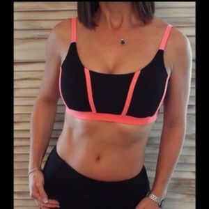 Rugby Yoga Sports Bra Gym Stretch Tank Black Coral